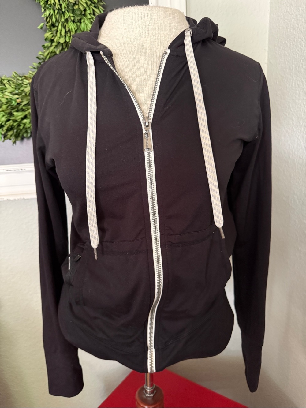 Black Vuori Halo Performance Zip-Up Hoodie Jacket - Size XS